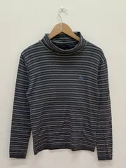 BURBERRY　ブラックレーベル　タートルネック　コットンプルオーバーシャツ　ボーダー