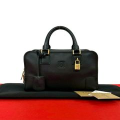 極 美品 袋付き LOEWE ロエベ アマソナ 28 アナグラム ロゴ レザー 本