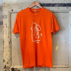 70s80sビンテージUSA製フルーツMミシガン大学インディアンTシャツ古着 