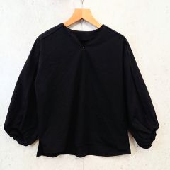 FLW Fog Linen Work リネン100% 五分袖ブラウス ブラック - メルカリ