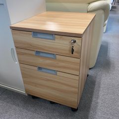 無印良品 廃番 3段 ビーチキャビネット デスクワゴン ブナ材