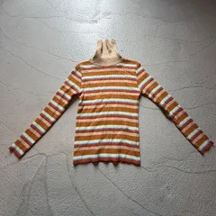 ZARA GIRLS / ザラ ガールズ / マルチボーダータートルネックリブニットセーターのサムネイル