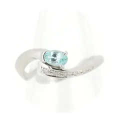 パライバトルマリン ダイヤモンド リング 指輪 11.5号 0.27ct D0.04ct Pt900(プラチナ) 質屋出品