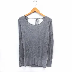 Rue de be bis ニット カットソー プルオーバー バックオープン 長袖 シンプル グレー /ST42