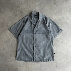 90s〜00s Levi’s SilverTab オープンカラー 半袖 シャツ S ブルーグレー チェック コットン100% 開襟 ボックスシルエットのサムネイル
