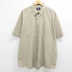 XL/古着 半袖 シャツ メンズ 大きいサイズ ロング丈 ベージュ他 26may09