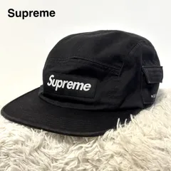 シュプリーム Supreme  アメリカ製 USA製 キャンプキャップ ジェットキャップ 帽子 5パネル 黒 ブラック メンズ ユニセックス フリーサイズ ストリート スケーター アウトドア タウンユース サイドポケット 刺繍のサムネイル