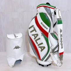 高級 Kappa カッパ キャディバッグ ゴルフバッグ クロコ型押し ITALIA イタリア トリコロールカラーのサムネイル