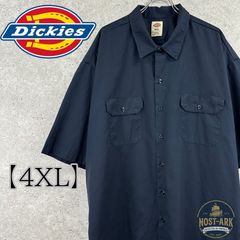 USA古着 Dickies 半袖ボタンシャツ4XL ライトブルー - メルカリ