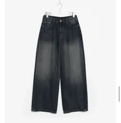 당당걸 オーバーサイズ 3XL 起毛 デニム パンツ ヴィンテージ インディゴのサムネイル