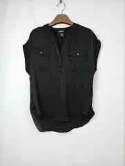 DKNY Vネック サテン シャツブラウス/XS/ハイクローゼット3161のサムネイル