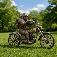 ライダー　モンキー　チンパンジー　猿　バイク　置物　オブジェ　インダストリアル ライダー モンキー チンパンジー 猿 バイク 置物 オブジェ