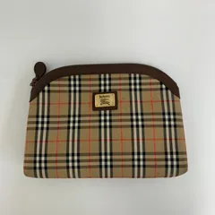【希少】Burberrys バーバリー ノバチェック ポーチ クラッチバッグ 金ロゴ（0136）のサムネイル