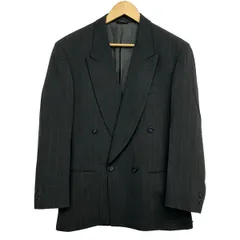 LANVIN(ランバン) ジャケット サイズF50-46 メンズ - ダークグレー×グレー 長袖/ストライプ/studio/肩パッド/ダブル/春/秋のサムネイル
