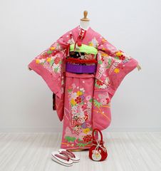 7歳向け・化繊・お着物のセットです - メルカリ