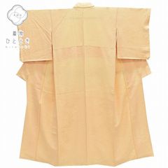 しつけ糸つき 紅花紬➁単衣 着物 身丈157オレンジピンク - メルカリ