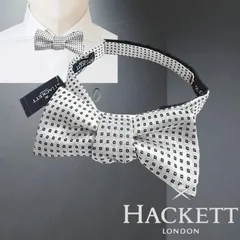HACKETT LONDON ハケット ロンドン 定価1.2万 イタリア製 高級シルク100％ 絹 ドット調総柄 蝶ネクタイ ボウタイ HM052231 818▲008▼50219s04のサムネイル