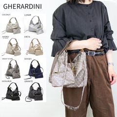 美品 ゲラルディーニ 定価6万 人気2wayショルダー レザーコンビ 