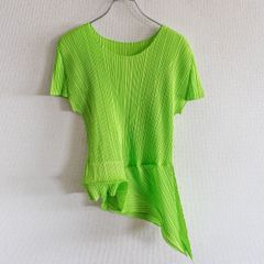 PLEATS PLEASE 蛍光イエローチュニック - メルカリ