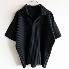 【美品】 HOMME PLISSE ISSEY MIYAKE【プリーツ シャツ】2 ブラック オムプリッセ イッセイミヤケ 26050761のサムネイル