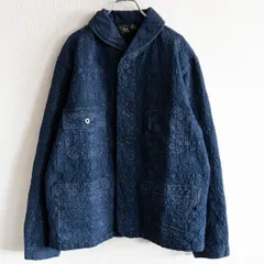 【極美品】RRL【インディゴ ジャカード デック オーバーシャツ】L カバーオール ジャケット ダブルアールエル 26050775のサムネイル