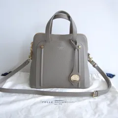 【美品】PELLE MORBIDA【Vela 2way】グレー シュリンクレザー ヴェーラ ショルダー バッグ ペッレモルビダ s2605165のサムネイル