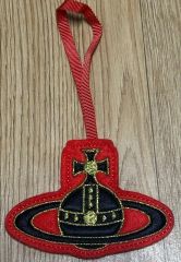未使用品】Vivienne Westwood 麻 バッグ レザーチャーム 茶色 - メルカリ