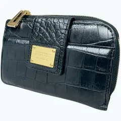 【カード20枚収納】LEATHER JEWELS レザージュエルズ ココリュクス クロコ型押し 二つ折り 財布 ブラックのサムネイル