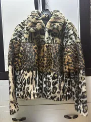ヒョウ柄ファー ジャケット