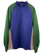 コムデギャルソン COMME des GARCONS HOMME PLUS 03AW カーブ期 ハーフ ZIPUP クレイジーパターン シャツ PK-T005 ロンT ブルー 601MT-20のサムネイル