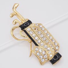 BURBERRY ラインストーンブローチ 馬車 金メッキ - メルカリ