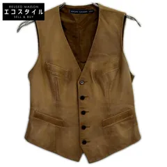 Ralph Lauren　ラルフローレン　0763909ZVB ブラウン ラムレザー ジレ/ベストのサムネイル
