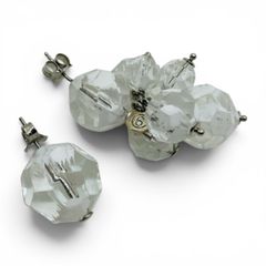 【sk/5.20】MM6 Maison Margiela Earrings Palladio Lucid/White Blush Paint 925
