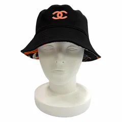 美品★CHANEL シャネル M23A AP146580 リバーシブル ココマーク 総柄 バケットハット 帽子 ブラック マルチ ー イタリア製 レディースのサムネイル