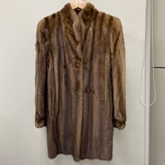 Malvoisieサファイアミンク3/4丈ファー毛皮コート13〜15号グレー Malvoisieサファイアミンク3/4丈ファー毛皮コート13〜15号グレー