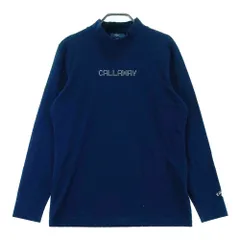 サイズ：LL CALLAWAY キャロウェイ 2024年モデル ハイネック 長袖Tシャツ ロゴ  ネイビー系 [240101648568] ゴルフウェア レディース ストスト