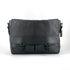 COACH コーチ メッセンジャーバッグ レザー ナイロン ブラック A4収納