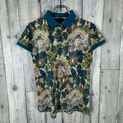 【極美品】ETRO エトロ イタリア製 花柄 ポロシャツ 半袖 L コットン ETRO エトロ MADE IN ITALY イタリー イタリア製 総柄 半袖 コットン