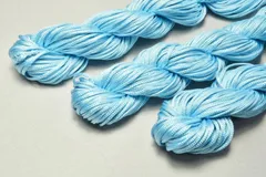 ビーズクラブ アクリル紐 水色 25m 1mm ストラップ ブレスレット 編み ハンドメイドのサムネイル