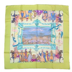 美品 HERMES エルメス カレ90 LES RIVIERES DE BABEL バベルの川