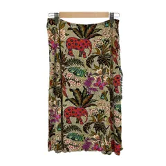 ETRO(エトロ) ロングスカート サイズ44 L レディース - ベージュ×ライトパープル×マルチ ウエストゴム/花柄/アニマル柄のサムネイル