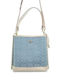 COACH ショルダーバッグ・ハンドバッグ 2wayライトブルー/白 未使用 
