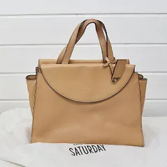 Kate spade Saturday ケイトスペード サタデー レザーバッグ ショルダーストラップ付 ベージュ｜24k1258のサムネイル