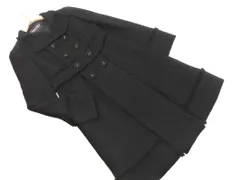 Jewel VOCE by COUP DE CHANCE ジュエルボーチェバイクードシャンス ウール混 ツイード スタンドカラー ロング コート size38/黒 ◇■ レディースのサムネイル