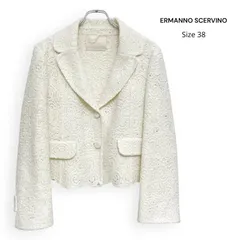 ERMANNO SCERVINO エルマンノ シェルヴィーノ 総刺繍 テーラード ジャケット Size38のサムネイル