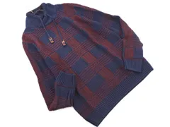 Desigual デシグアル ミックス編み ニット セーター sizeS/紺ｘボルドー ◇■ メンズのサムネイル