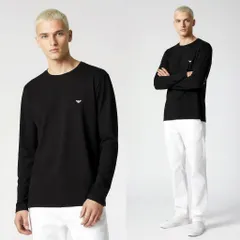 56 EMPORIO ARMANI エンポリオアルマーニ EM000383 AF14988 UC001 ブラック Tシャツ クールネック 長袖のサムネイル