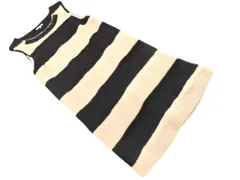 TO BE CHIC トゥービーシック アルパカ混 ボーダー ワンピース size40/アイボリーｘ黒 ◇■ レディースのサムネイル
