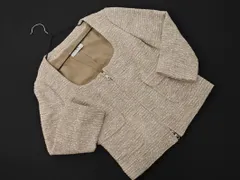 ESTNATION エストネーション リネン混 ジップアップ ノーカラー ジャケット size38/グレージュ ■◇ レディースのサムネイル