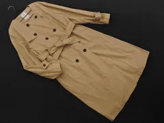 B:MING BEAMS ビームス リネン混 ウエストリボン付き ノーカラー トレンチ コート sizeL/ベージュ ■◇ レディースのサムネイル